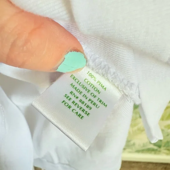 Lilly Pulitzer Classic Resort White and Pink Polo Tank - Picture 6 of 6